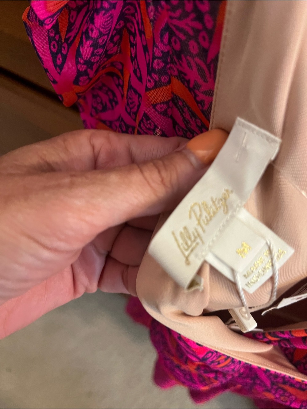 Lily Pulitzer Fuchsia Preslie Long Sleeve Romper - Picture 5 of 6